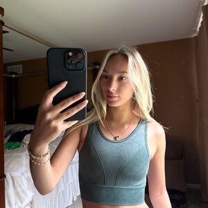 Women's Green Crop Top